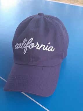 Embroidered "California" Navy Baseball Cap Daisy Shoppe